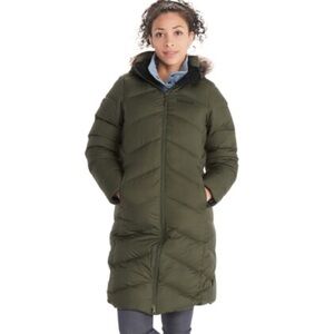 Marmot Olive Green Hooded Montreaux Parka